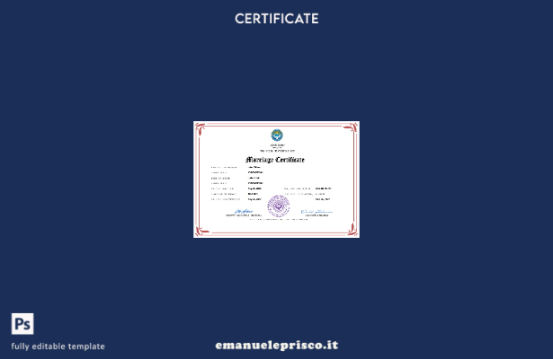 certificato di matrimonio in stile verificato del Kirghizistan Modello Word e PD